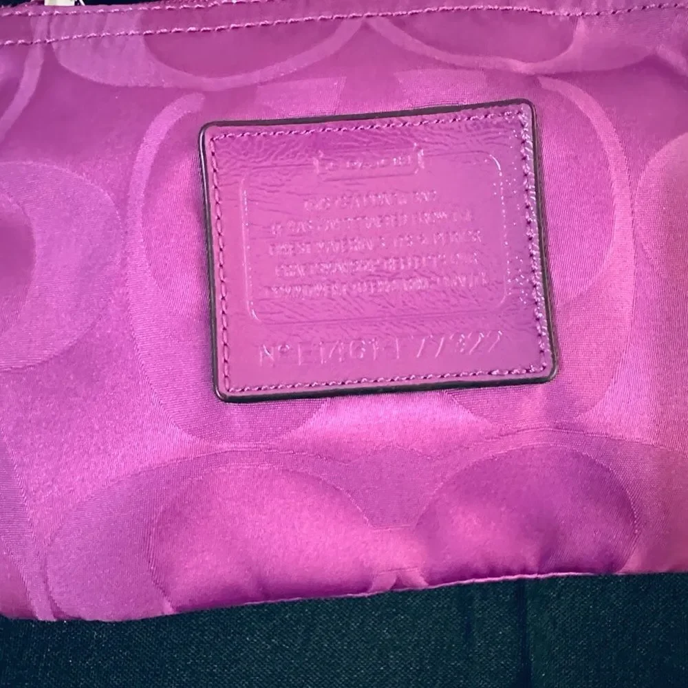Coach Vibrant Purple Logo Pouch